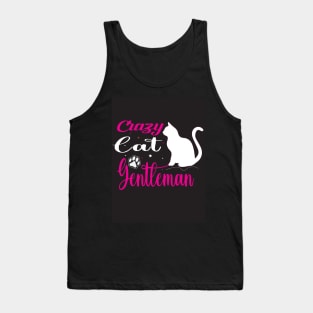 Crazy Cat Gentleman Tank Top